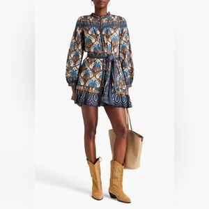 NWT FARM RIO Cocopalm Mini Belted Dress SIZE XS